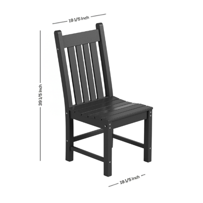 All-Weather Outdoor Patio Dining Chair with Arms – Durable HDPE Construction for Long-Lasting Comfort and Style