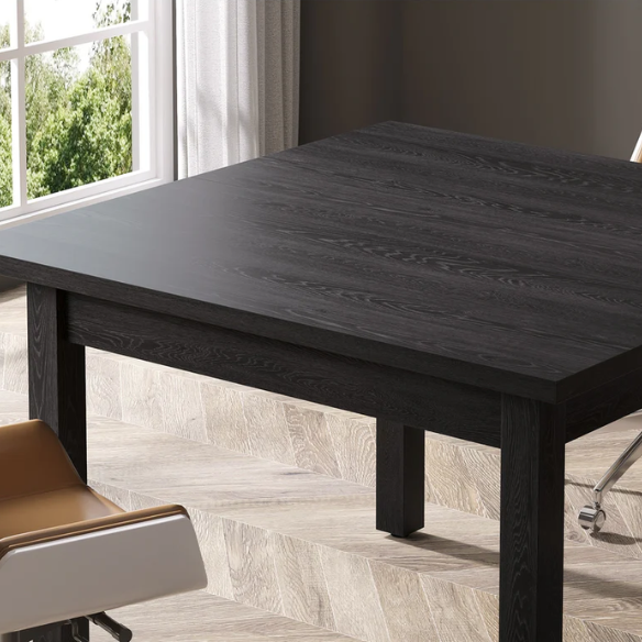 Square Dining Table with Solid Wood Legs for 4 – Perfect for Small Kitchens & Dining Rooms, 39.43-inch Durable Table for Intimate Meals, Game Nights, and More