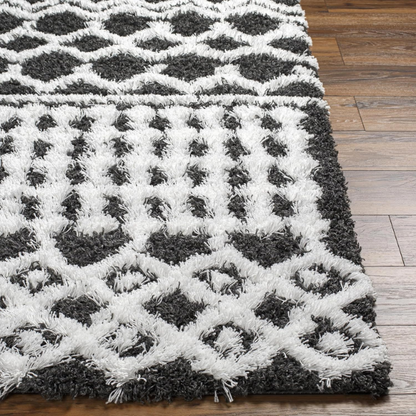 Soft Cozy Woven Shag Bohemian Tribal Area Rug