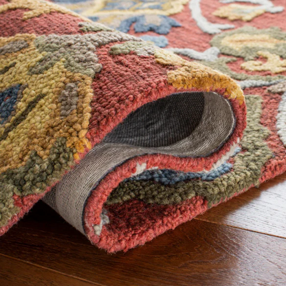 Tufted Wool Area Rug – Luxurious Floral Design