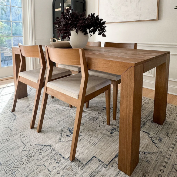 Rectangular Modern Dining Table – 72” Solid Pine Wood Dining Table for 6, Stylish & Versatile for Dining, Office, or Game Room, Durable & Easy to Assemble