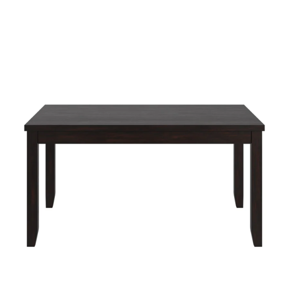 Solid Wood Rectangular Dining Table with Two Drawers – Distressed Finish, Rubberwood Construction, and Organized Storage