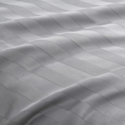 4-Piece Luxury Bed Sheet Set – Fitted & Flat Sheets with Pillowcases | Solid Stripe Bedding for Twin, Full, Queen, King Sizes