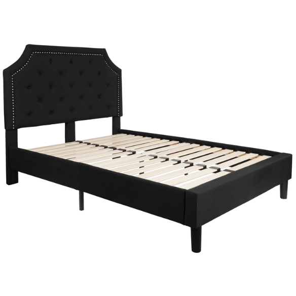 Elegant Button Tufted Upholstered Platform Bed Frame – Full Double Size with Modern Design