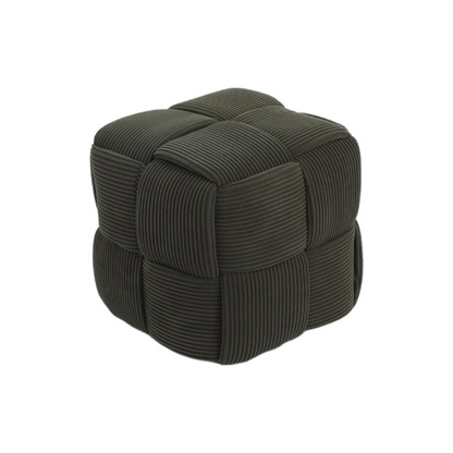Forest Green Corduroy Ottoman – Stylish and Durable Footrest for Home or Office