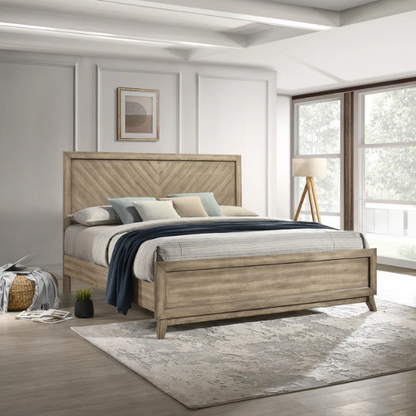 Timeless Elegance 3-Piece Queen Bedroom Set in Antique Gray with Metal Accents and Dovetail Construction