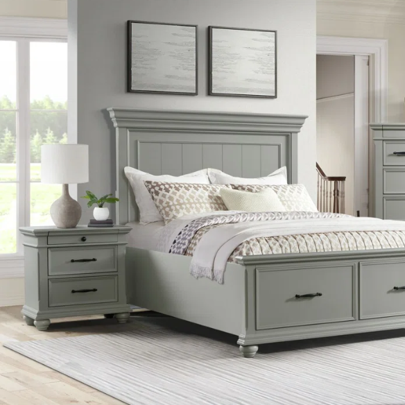Classic & Functional King Size 5-Piece Bedroom Set: Solid Poplar & Engineered Wood Construction