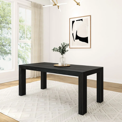 Rectangular Modern Dining Table – 72” Solid Pine Wood Dining Table for 6, Stylish & Versatile for Dining, Office, or Game Room, Durable & Easy to Assemble