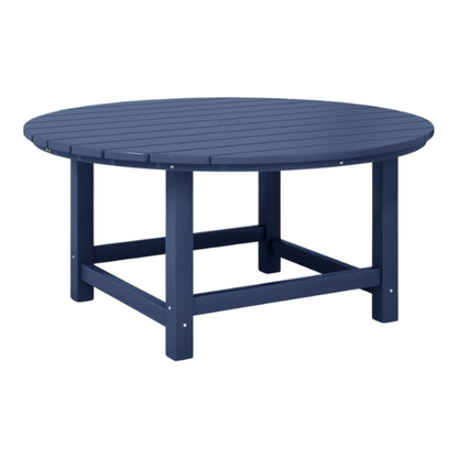 Outdoor Conversation Table – Stylish, Weather-Resistant Recycled Plastic Table with Slat-Style Top for Patios and Gardens