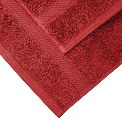Luxury Red Egyptian Cotton 3-Piece Towel Set – 800 GSM Plush and Highly Absorbent Bath Towels