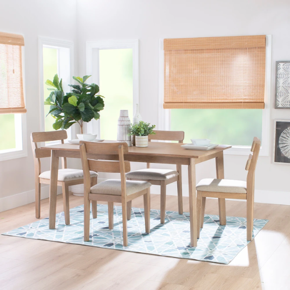 Mid-Century Modern 7-Piece Dining Set for 6 – Ideal for Family Meals and Gatherings