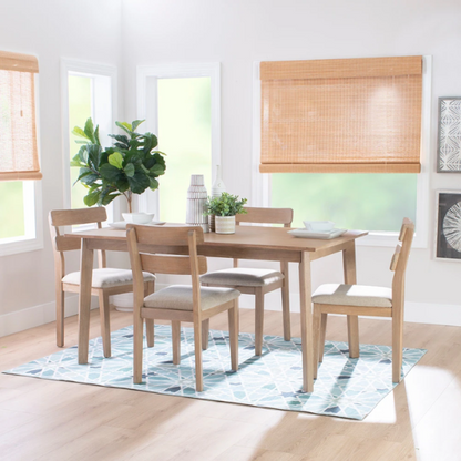 Mid-Century Modern 7-Piece Dining Set for 6 – Ideal for Family Meals and Gatherings