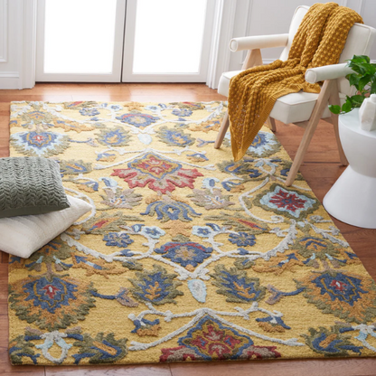 Tufted Wool Area Rug – Luxurious Floral Design