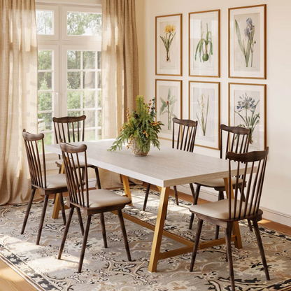 70.87-Inch Rectangular Dining Table for 8 – Sturdy Wood Kitchen Table with Industrial Metal Frame, Versatile Use for Dining, Office, or Events