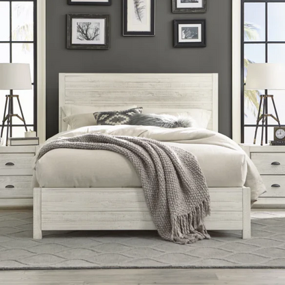2-Piece Queen Panel Bedroom Set – Rustic Chic Design in 100% Solid Pine Wood from Sustainable Forests