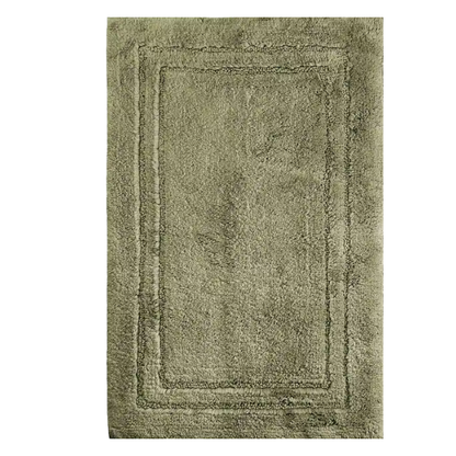 Olive Green Cotton 2-Piece Bath Rug Set – Plush, Non-Slip, Highly Absorbent Rugs (20" x 30" & 24" x 36")