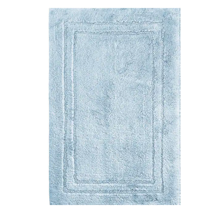 Light Blue Cotton 2-Piece Bath Rug Set – Plush, Non-Slip, Highly Absorbent Rugs (20" x 30" & 24" x 36")