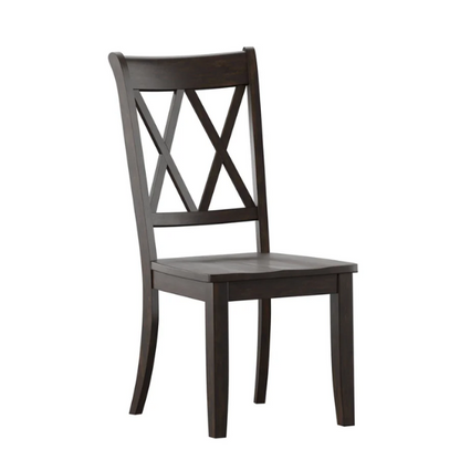 Farmhouse X-Back Solid Wood Dining Chairs (Set of 2) – Rustic Kitchen or Dining Room Seating
