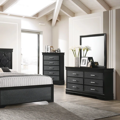 Panel Bedroom Set Special Queen 6-Piece: Timeless Elegance with Bed, Dresser, Mirror, 2 Nightstands, and Chest