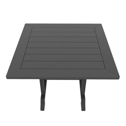 All-Weather Outdoor 43" Square Dining Table – Durable, Eco-Friendly, and UV-Resistant Patio Dining Table with Umbrella Hole
