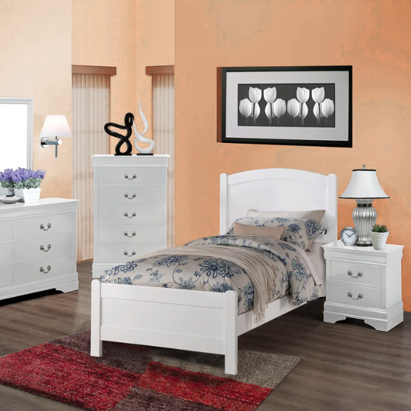 Elegant Polish Wooden Louis Philippe Style 5-Piece Full Double Size Bedroom Set – Timeless Design with Classic Charm and Luxurious Craftsmanship