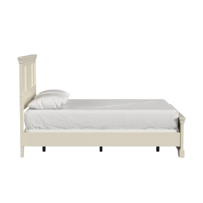 Queen Size Solid Wood Bed with Polished Finish and Classic Design