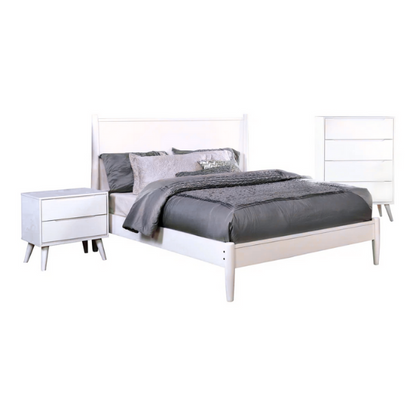Chic White 3-Piece Bedroom Set: Timeless Style for Modern Living