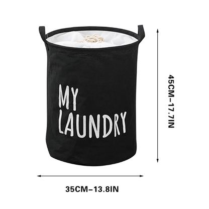 Foldable Drawstring Laundry Basket – Large Capacity Waterproof Storage for Clothes, Home, Bathroom, and Children's Toys