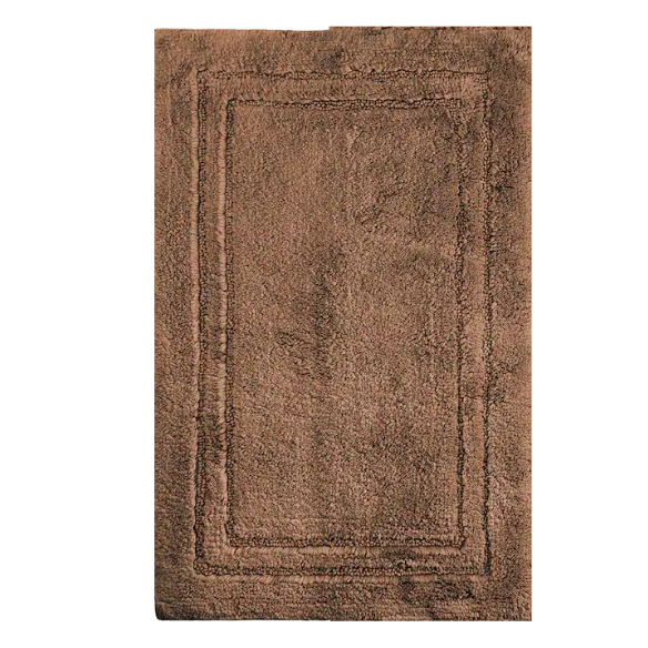 Brown Cotton 2-Piece Bath Rug Set – Plush, Non-Slip, Highly Absorbent Rugs (20" x 30" & 24" x 36")