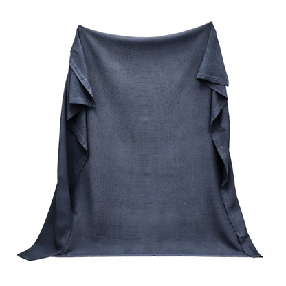 Cotton Waffle Weave Bed Blanket – Navy Blue | All-Season Breathable Layer