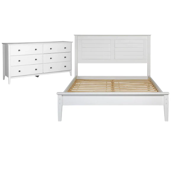 Brushed Wooden Full Double Size Bed and Bedroom Set – Elegant Design with Sturdy Construction and Rustic Charm