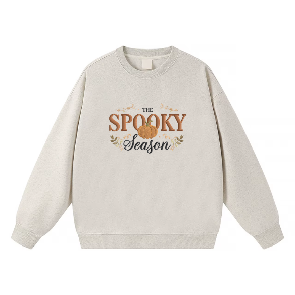 The Spooky Season Embroidered Crewneck Sweatshirt