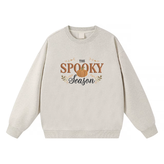 The Spooky Season Embroidered Crewneck Sweatshirt