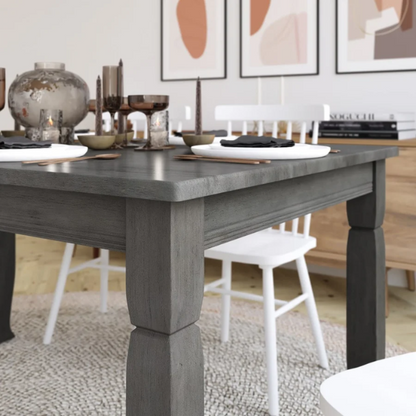 Classic Wood Dining Table with Sculpted Decorative Legs – Timeless Elegance & Durability for Every Dining Occasion