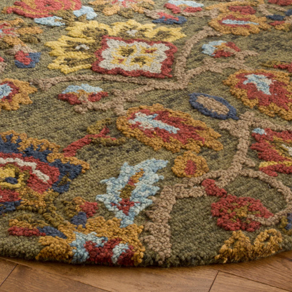 Tufted Wool Area Rug – Luxurious Floral Design