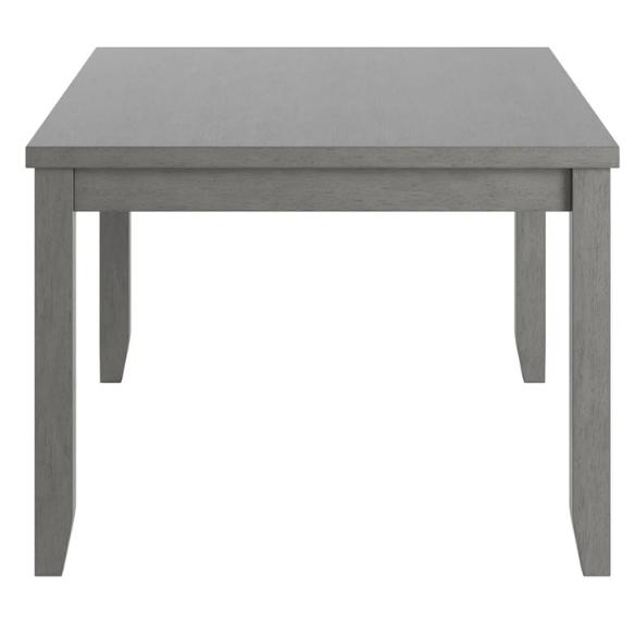 Solid Wood Rectangular Dining Table with Two Drawers – Distressed Finish, Rubberwood Construction, and Organized Storage