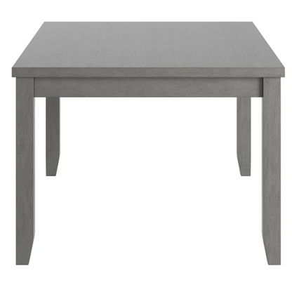 Solid Wood Rectangular Dining Table with Two Drawers – Distressed Finish, Rubberwood Construction, and Organized Storage