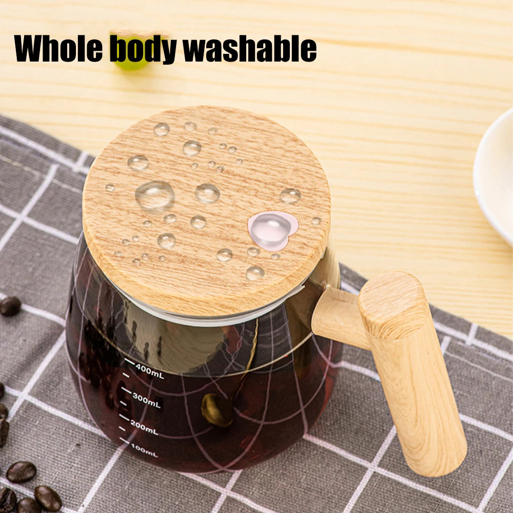 400ML Self Stirring Mug Electric Stirring Coffee Cup Glass Inner Tank Mug Automatic Electric Protein Powder Mix Cup Kitchen