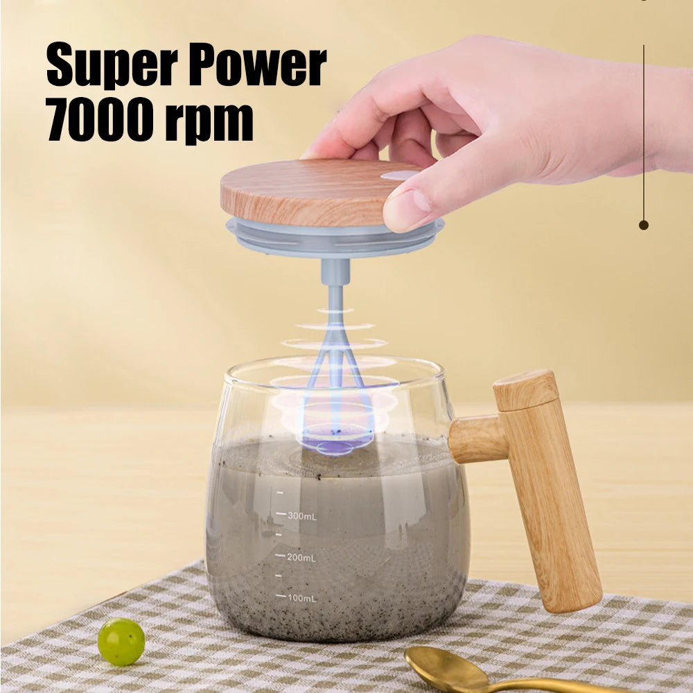 400ML Self Stirring Mug Electric Stirring Coffee Cup Glass Inner Tank Mug Automatic Electric Protein Powder Mix Cup Kitchen