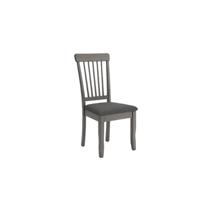 Dining Side Chairs (Set of 2) – Stained Wood Frame, Spindle Back Design, Cushioned Microfiber Seats for Comfort & Easy Assembly
