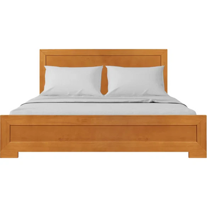 Modern Sophistication 2-Piece Queen Platform Bedroom Set with Sleek Headboard and Footboard in Solid Wood