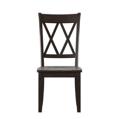 Farmhouse X-Back Solid Wood Dining Chairs (Set of 2) – Rustic Kitchen or Dining Room Seating