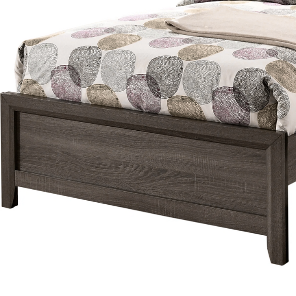 Rustic Grey Twin Bedroom Set: 3-Piece Collection with Twin Bed and Two Nightstands for Charming Style