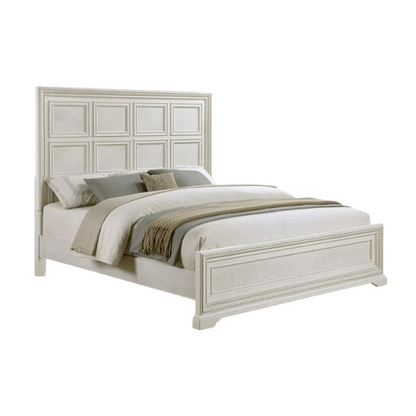 5-Piece Cream Panel Bedroom Set – Timeless Elegance and Tranquil Charm with Elegant Detailing and Durable Craftsmanship