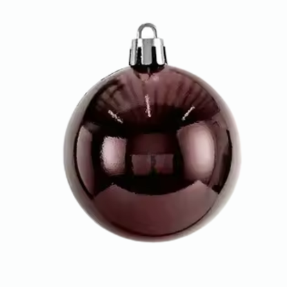 Brown Christmas Ball Ornaments – 24-Piece Set, Shatterproof Holiday Decorations (Available in 3 cm, 4 cm, and 6 cm)