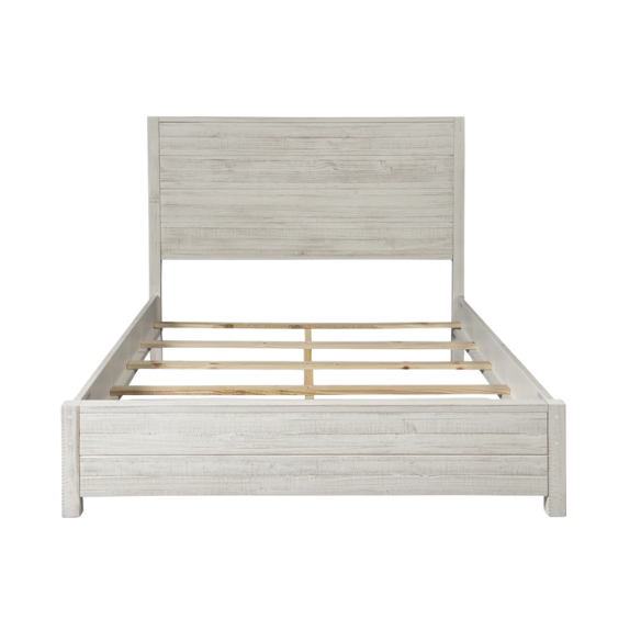 Durable Solid Pine Wood Queen Bed with Matching Dresser and Nightstand – Standard 3-Piece Bedroom Set