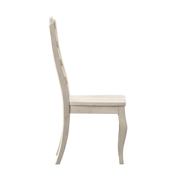 Rustic Ladder Back Solid Wood Dining Chairs (Set of 2) – Farmhouse Style Kitchen or Dining Room Seating