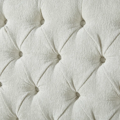 Luxurious Queen Size Upholstered Sleigh Bed with Button Tufting and Rich Chenille Fabric