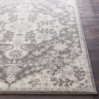 Timeless Traditional Woven Area Rug – Machine-Woven Polypropylene, Medium Pile, Durable and Easy to Clean