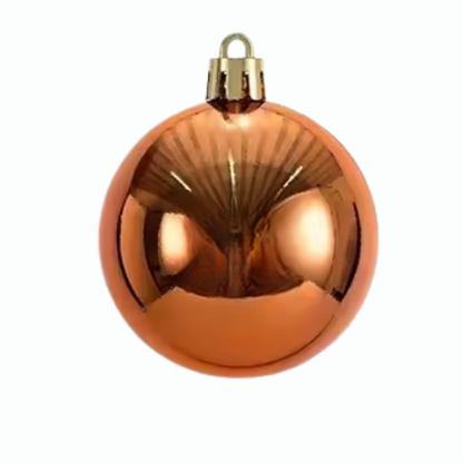 Burnt Orange Christmas Ball Ornaments – 24-Piece Set, Shatterproof Holiday Decorations (Available in 3 cm, 4 cm, and 6 cm)